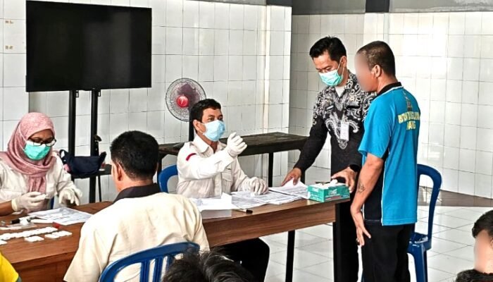 Gandeng Dinkes Bartim, Rutan Tamiang Layang Gelar Skrining Cegah Penyakit Menular