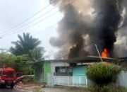 Kebakaran Hanguskan Gudang LPG dan Rumah Warga Buntok, Diduga dari Timbunan BBM