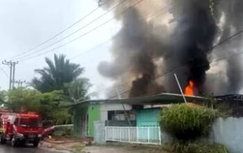 Kebakaran Hanguskan Gudang LPG dan Rumah Warga Buntok, Diduga dari Timbunan BBM