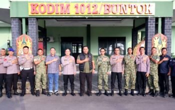 Perkuat Sinergitas Demi Stabilitas Kamtibmas, Kapolres Barsel Kunjungi Makodim 1012/Buntok