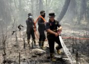Brimob Kalteng Terus Bergerak Padamkan Karhutla di Wilayah Lamandau