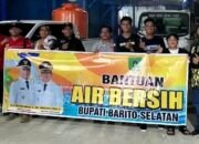 Peduli Desa Terdampak Kekeringan, Dinas PUPR Barsel Salurkan Bantuan Air Bersih