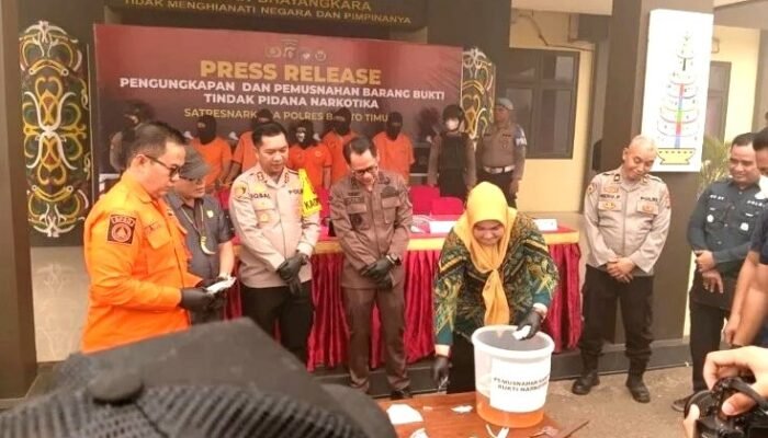 Polres Bartim Musnahkan 540,93 Gram Sabu dan 30 Ekstasi, 11 Ribu Jiwa Terselamatkan
